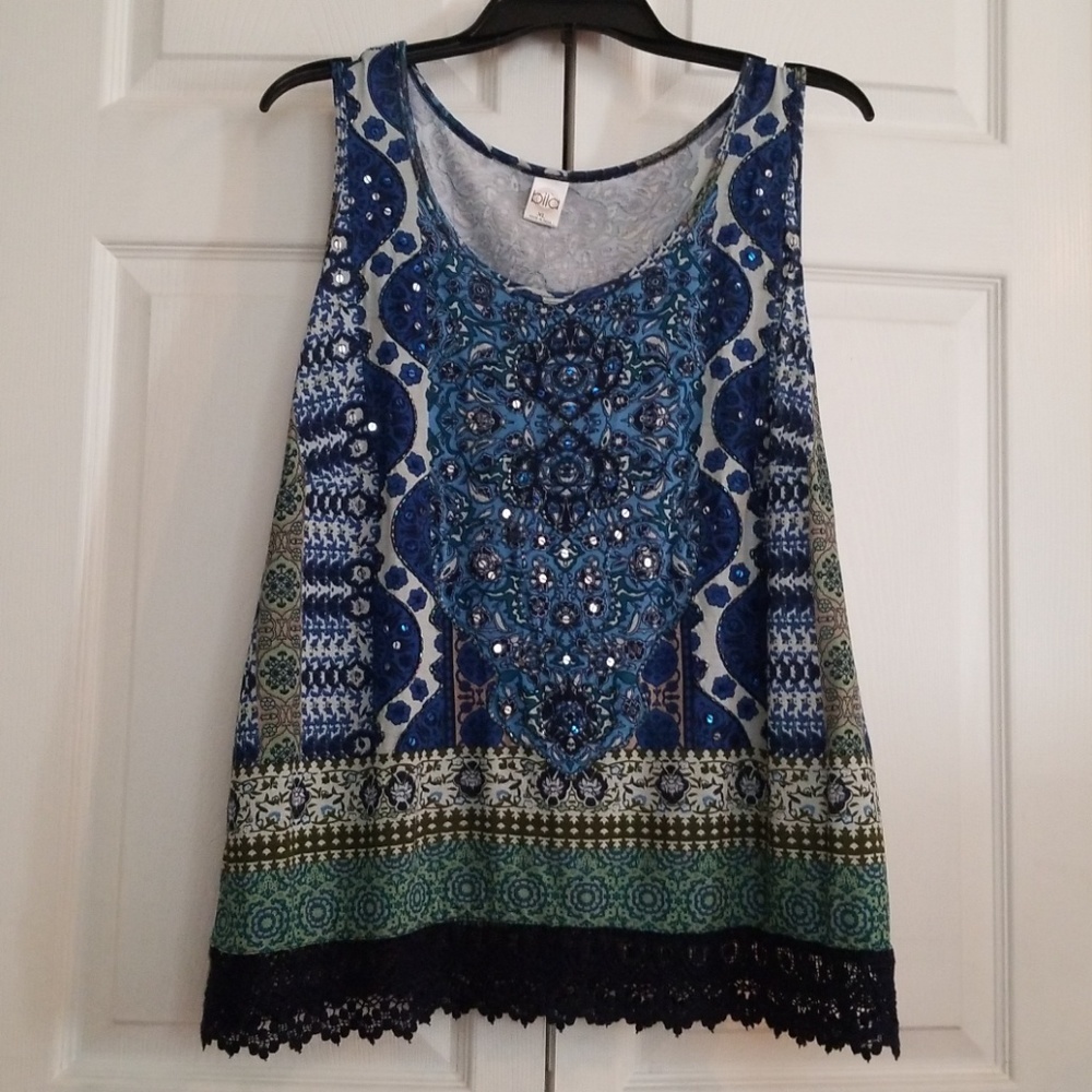 Bali Sequined, Beaded,  and Embroidered Ta…